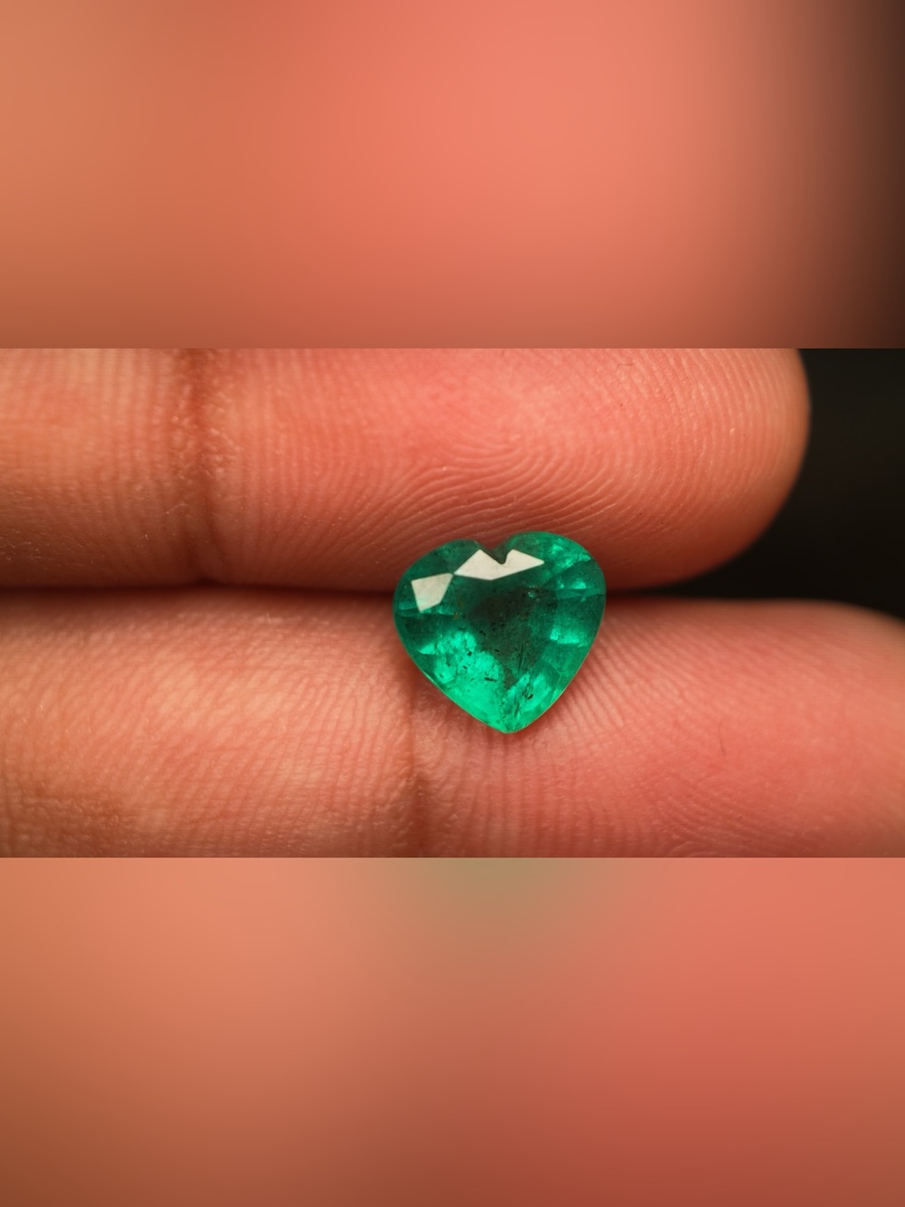 Natural Emerald 1.95 Ct Heart Cut Green Gemstone Certified
